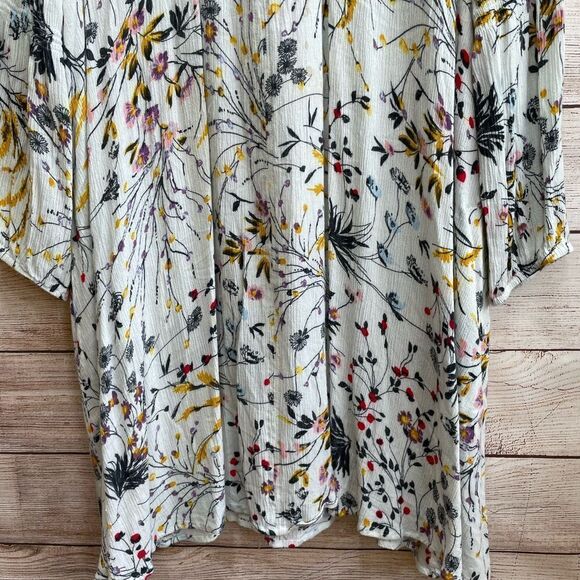 POLAGRAM FLORAL MINI DRESS IN CREAM - Picture 3 of 6